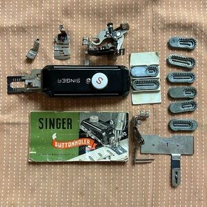 Singer sewing machine Buttonhole Attachment set 1950’s